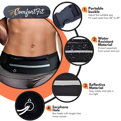 ComfortFit™ Running Belt – Phone & Essentials Waist Pouch