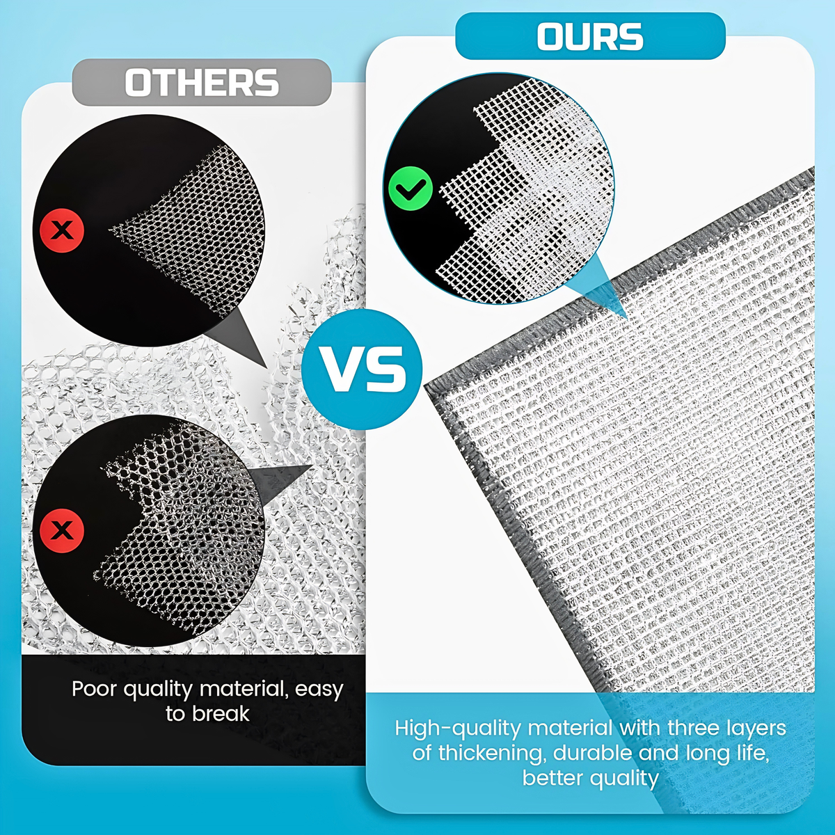 Steel Wipes™ Double Layer Steel Wire Cloth