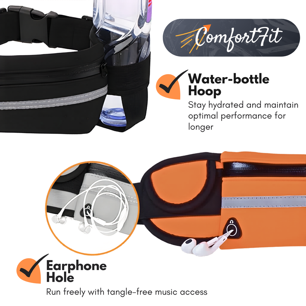 ComfortFit™ Running Belt – Phone & Essentials Waist Pouch