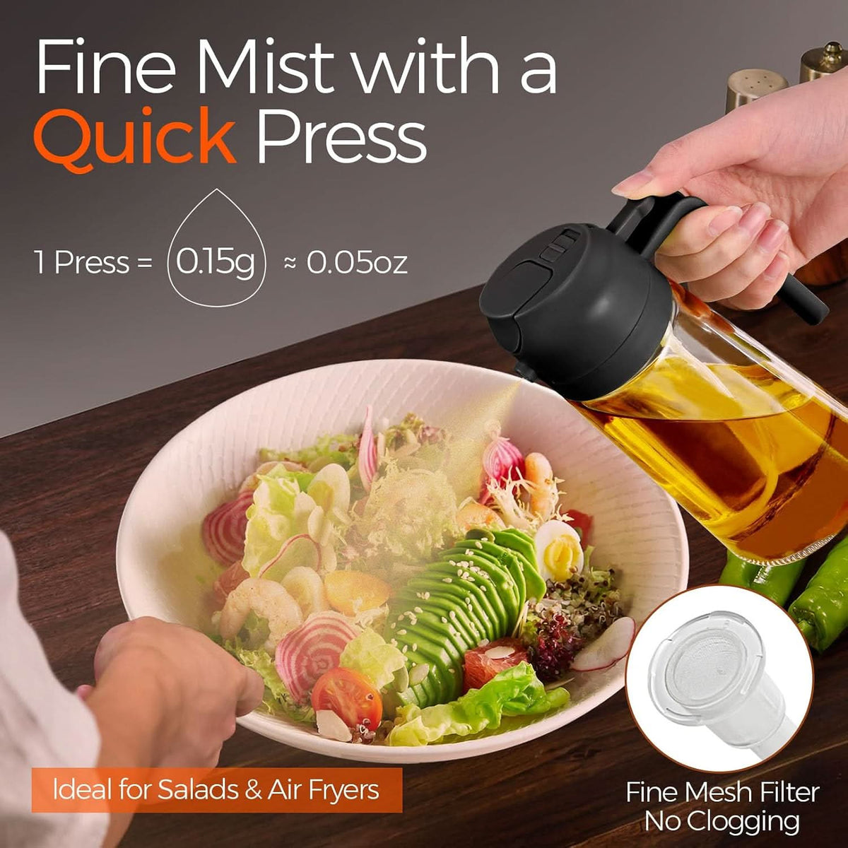 Premium 2-in-1 Oil Dispenser & Spray Bottle