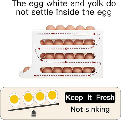 EggFlow™ Premium Refrigerator Egg Organizer